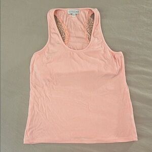 PJ Salvage Lacey Basics Ribbed Sleeveless Tank Top | Built-In Shelf Bra